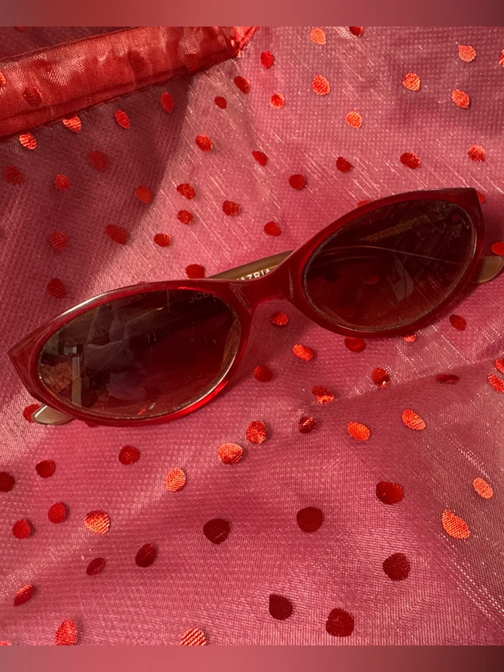 BCBGMaxAzria Red Cat-Eye Sunglasses